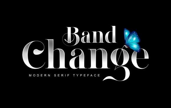 Band Change: A Serif Font with Vintage Charm for Modern Publishing