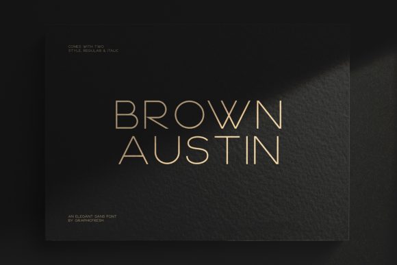 Brown Austin: A Modern Sans Serif for Editorial Elegance