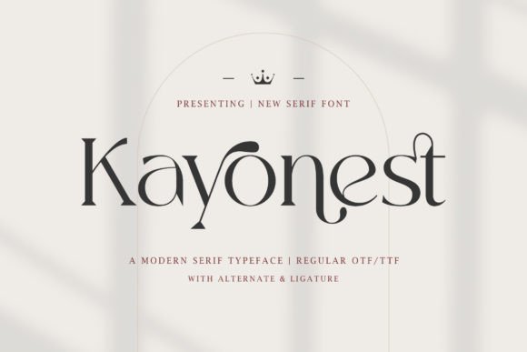 Kayonest Serif Font for Handmade Creations