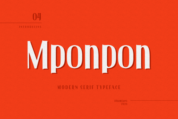 Mponpon: A Nostalgic Serif Font for Modern Editorial Design