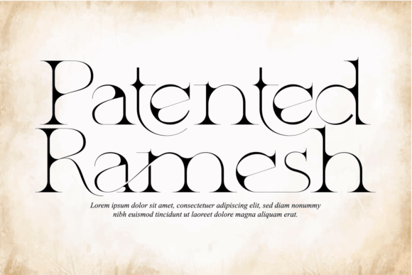 Patented Ramesh: A Unique Serif Font for Branding Projects